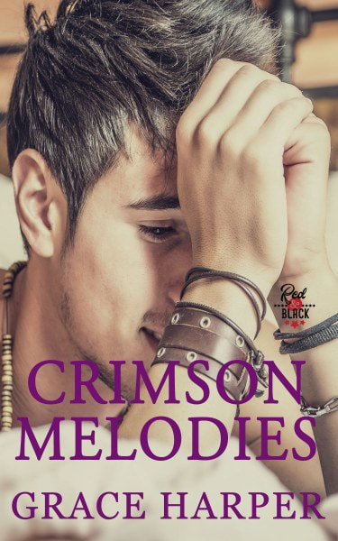 Book Cover for contemporary romance Crimson Melodies from the Red & Black Series by Grace Harper .