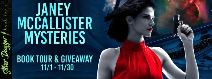 banner for the Janey McCallister Mysteries blog tour and giveaway