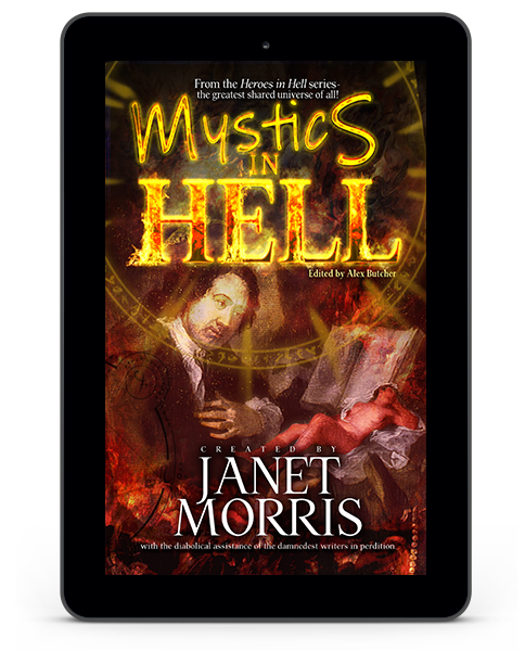 Mystics in Hell  A Heroes in Hell Anthology  by Janet Morris  Genre: Dark Fantasy Anthology
